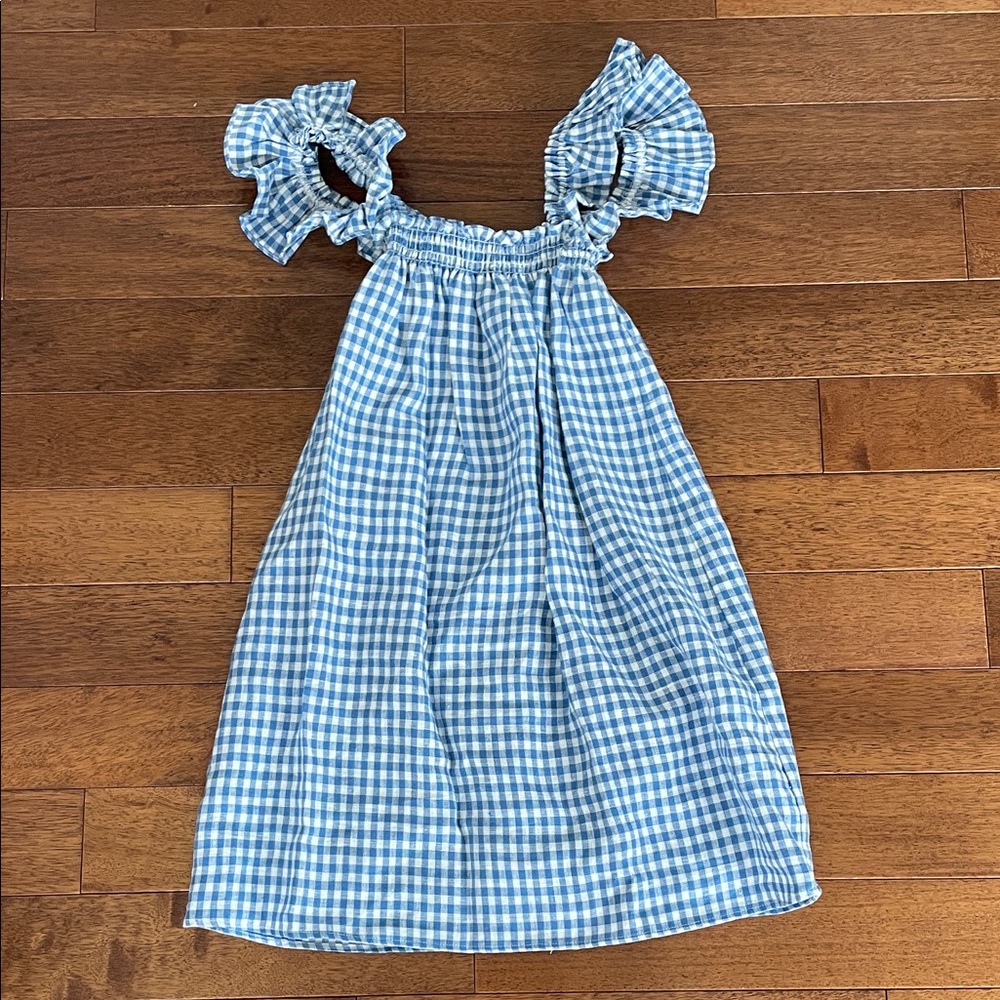Reformation Blue Gingham Mini Dress